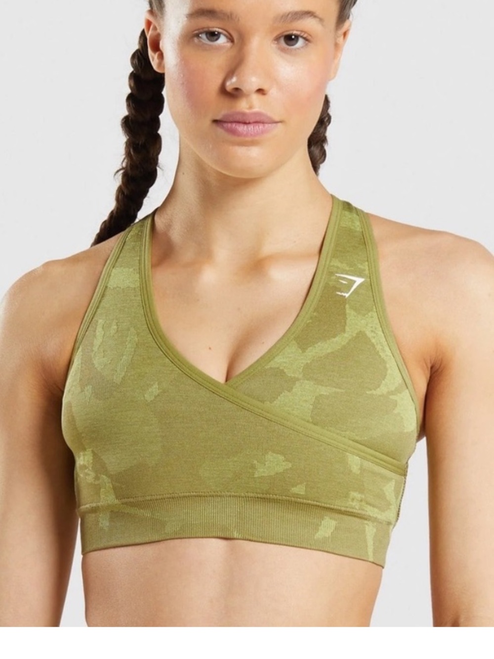Gumshark Womens Adapt Camo Seamless Sports Bra Medium